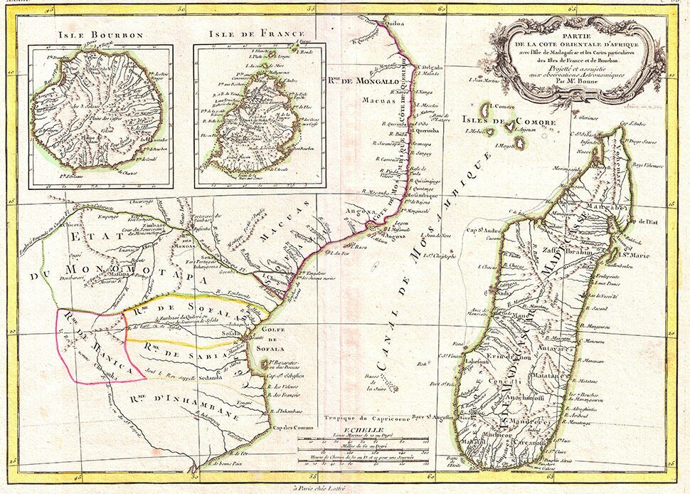 Carte ancienne de Madagascar